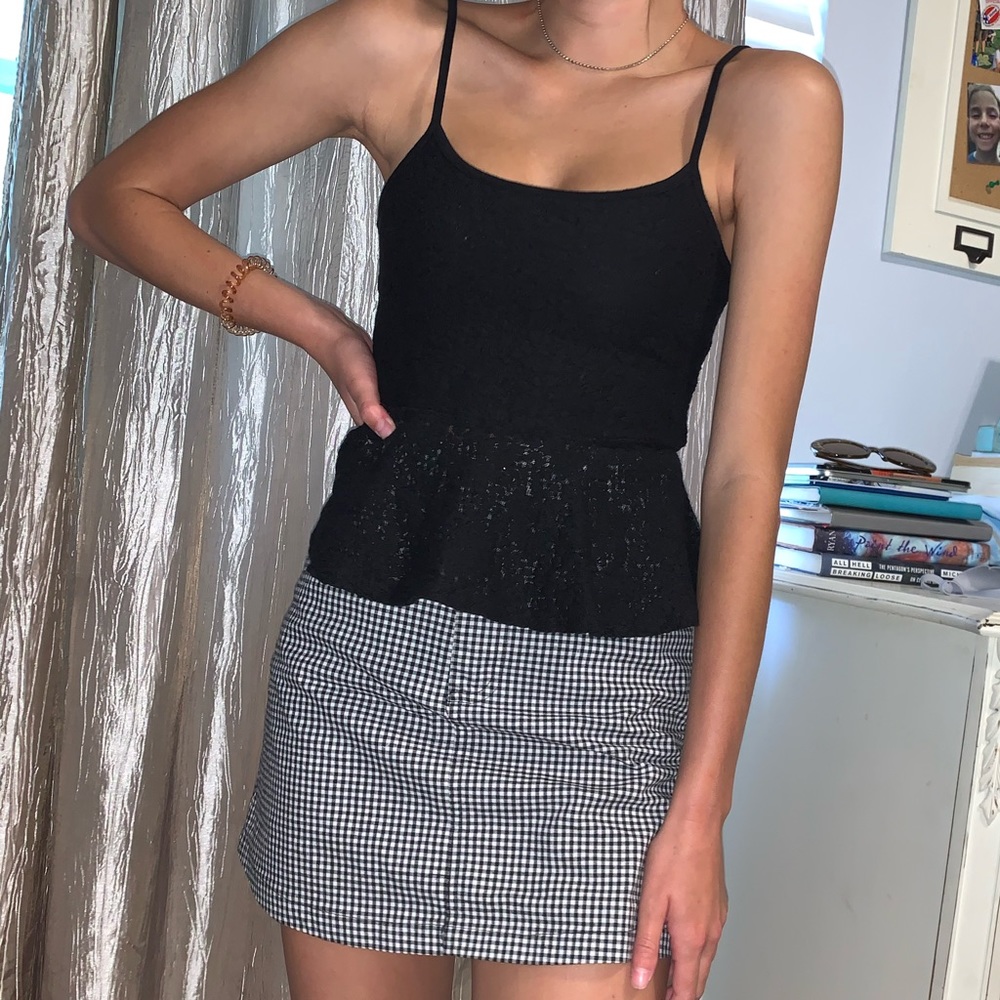 MinkPink Peplum Lace Top